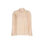 Max Mara Eccesso Stripe-Print Silk Shirt in Yellow | Shirts | Luxury Shoes 