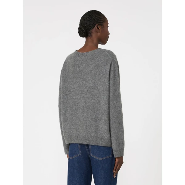 Max Mara Eco Wool and Cashmere Crew-Neck Jumper in Dark Grey | Sweaters | Luxury Shoes 