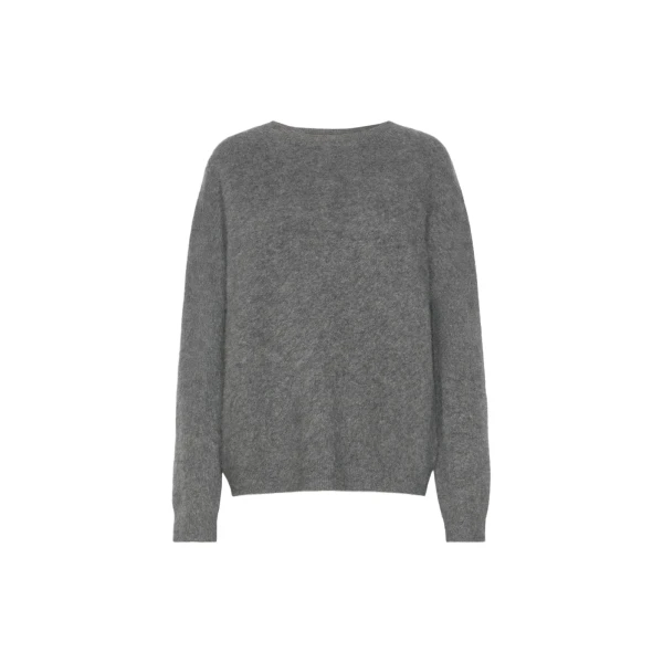 Max Mara Eco Wool and Cashmere Crew-Neck Jumper in Dark Grey | Sweaters | Luxury Shoes 