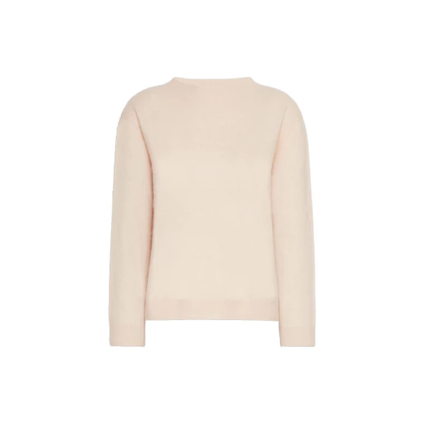 Max Mara Eco Wool and Cashmere Crew-Neck Jumper in Ice Grey | Sweaters | Luxury Shoes 