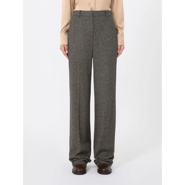 Max Mara Edicola Jacquard Jersey Trousers in Camel | Wide leg pants | Luxury Shoes 