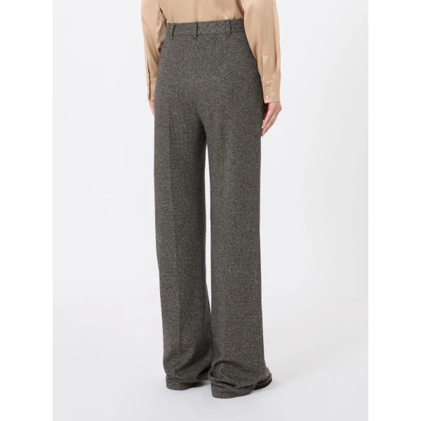 Max Mara Edicola Jacquard Jersey Trousers in Camel | Wide leg pants | Luxury Shoes 