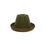 Max Mara Edile Wool Felt Hat in Khaki | Hats | Luxury Shoes 