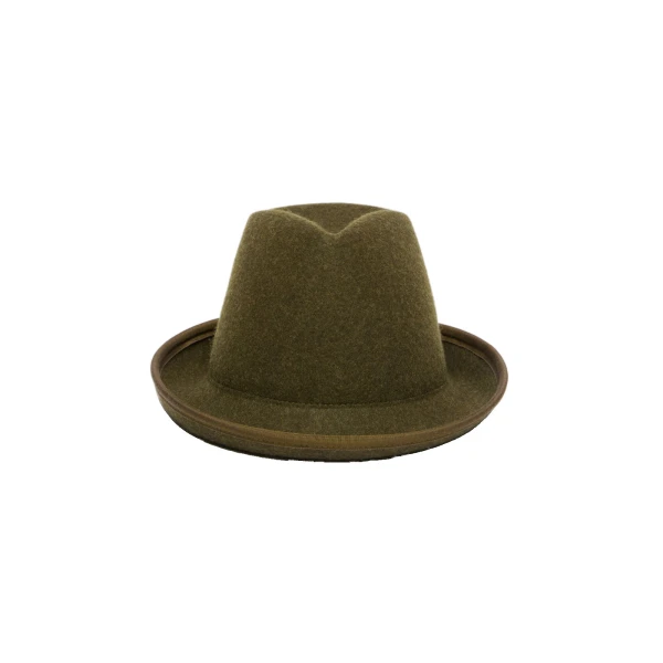 Max Mara Edile Wool Felt Hat in Khaki | Hats | Luxury Shoes 