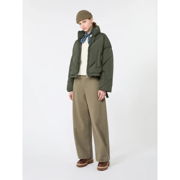 Max Mara Edito Short Diamond-Quilted Down Jacket in Khaki | Jackets | Luxury Shoes 