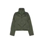 Max Mara Edito Short Diamond-Quilted Down Jacket in Khaki | Jackets | Luxury Shoes 