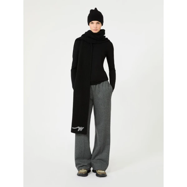 Max Mara Editta Jacquard Jersey Trousers in Medium Grey | Tailored pants | Luxury Shoes 