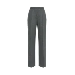 Max Mara Editta Jacquard Jersey Trousers in Medium Grey | Tailored pants | Luxury Shoes 