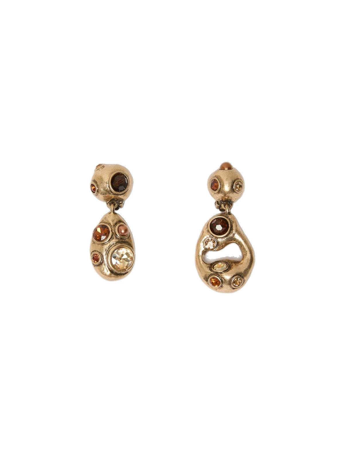 Max Mara Editti Bead and Rhinestone Drop Earrings in Gold Max Mara Editti Bead and Rhinestone Drop Earrings in Gold | Earrings | Luxury Shoes