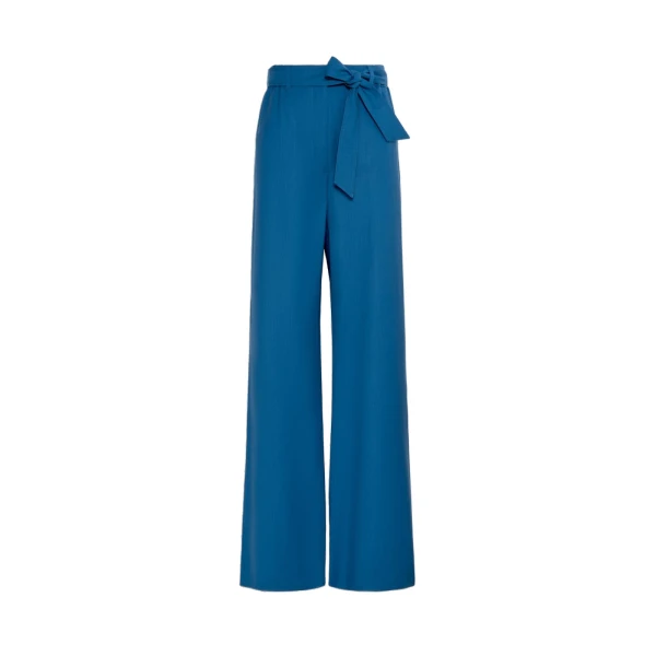 Editto Wool Trousers with Belt in Navy