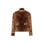 Max Mara Edro Printed Velvet Boxy Jacket in Brown | Blazers | Luxury Shoes 