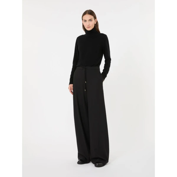 Max Mara Educata Wool and Cashmere Turtleneck Sweater in Black | Turtlenecks | Luxury Shoes 