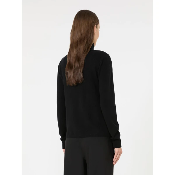 Max Mara Educata Wool and Cashmere Turtleneck Sweater in Black | Turtlenecks | Luxury Shoes 