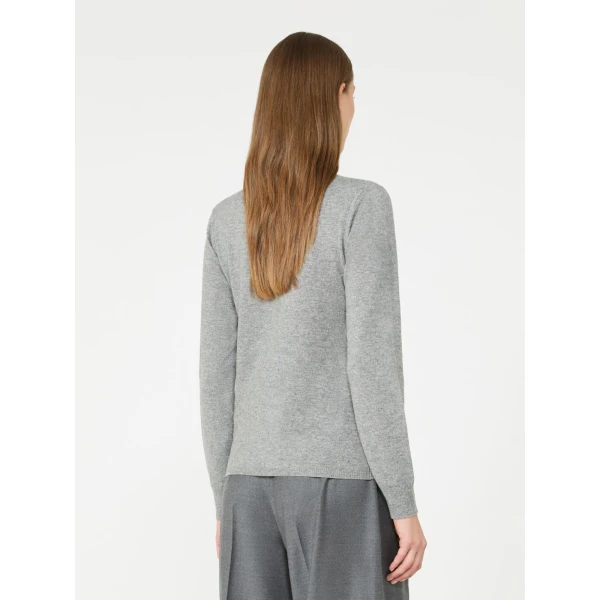 Max Mara Educata Wool and Cashmere Turtleneck Sweater in Medium Grey | Turtlenecks | Luxury Shoes 