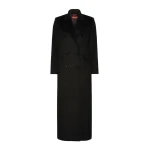 Max Mara Effige Double-Breasted Tuxedo Wool Coat in Black | Wool Coat | Luxury Shoes 