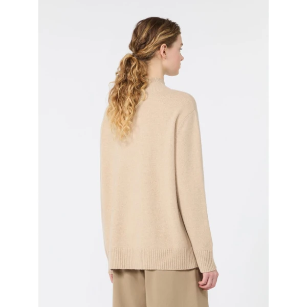 Max Mara Elegia Cashmere Roll-Neck Jumper in Beige | Turtlenecks | Luxury Shoes 