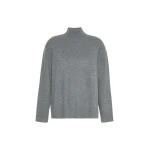 Max Mara Elegia Cashmere Roll-Neck Jumper in Dark Grey | Turtlenecks | Luxury Shoes 
