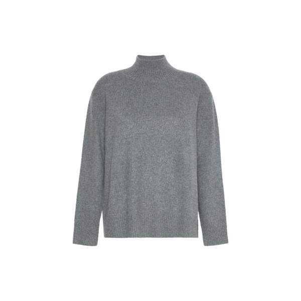 Max Mara Elegia Cashmere Roll-Neck Jumper in Dark Grey | Turtlenecks | Luxury Shoes 