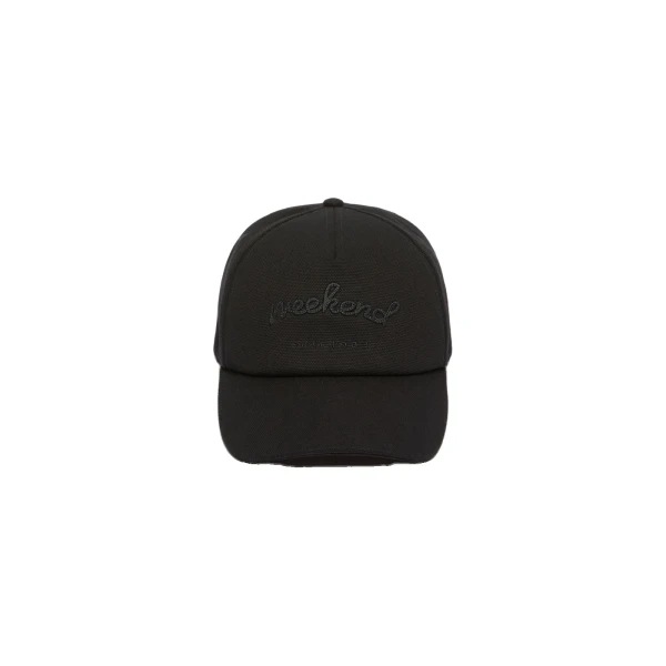 Max Mara Elfi Cotton Baseball Cap in Black | Hats | Luxury Shoes 