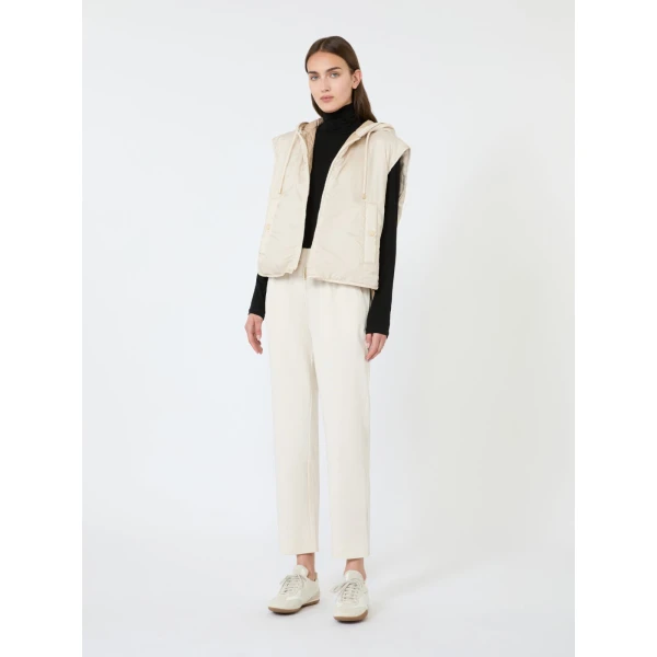 Max Mara Elfo Milano Knit Jersey Trousers in Ivory | Tailored pants | Luxury Shoes 