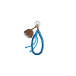 Max Mara Elica Nappa Leather and Rope Keyring in Cornflower Blue | Bag charms | Luxury Shoes 