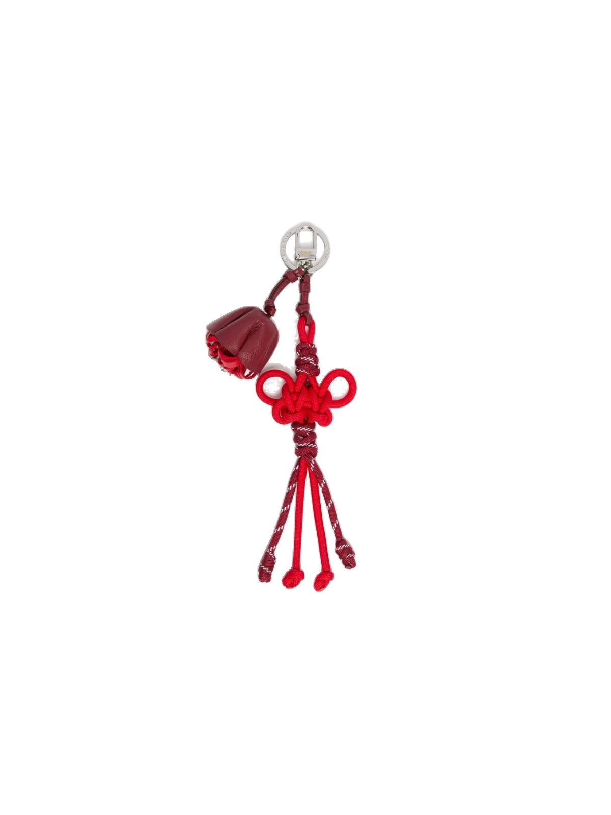 Max Mara Elica Nappa Leather and Rope Keyring in Red Max Mara Elica Nappa Leather and Rope Keyring in Red | Bag charms | Luxury Shoes