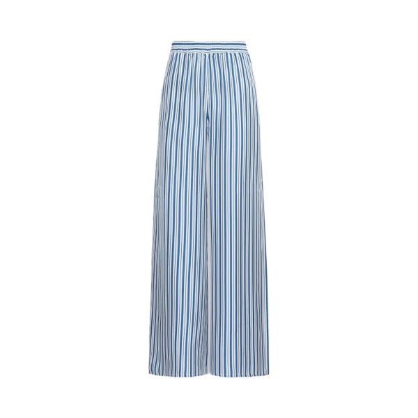 Max Mara Eliseo Printed Silk Relaxed Trousers in Silk White | Wide leg pants | Luxury Shoes 