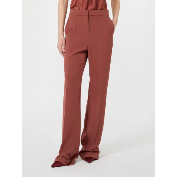 Max Mara Eliseo Tuxedo-Style Cady Trousers in Antique Rose | Tailored pants | Luxury Shoes 