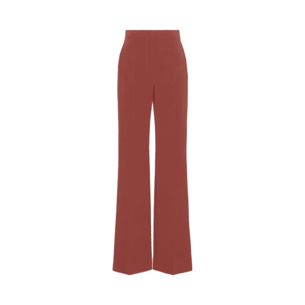Max Mara Eliseo Tuxedo-Style Cady Trousers in Antique Rose | Tailored pants | Luxury Shoes 
