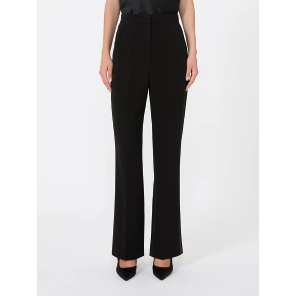 Max Mara Eliseo Tuxedo-Style Cady Trousers in Black | Tailored pants | Luxury Shoes 
