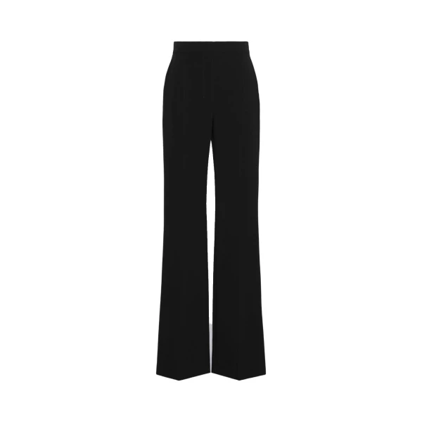 Max Mara Eliseo Tuxedo-Style Cady Trousers in Black | Tailored pants | Luxury Shoes 