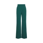 Max Mara Eliseo Tuxedo-Style Cady Trousers in Dark Green | Tailored pants | Luxury Shoes 