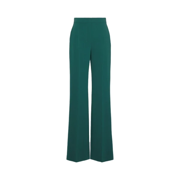 Eliseo Tuxedo-Style Cady Trousers in Dark Green