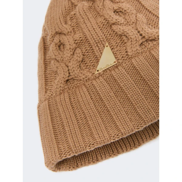 Max Mara Elleni Wool Knit Bucket Hat in Hazelnut Brown | Hats | Luxury Shoes 