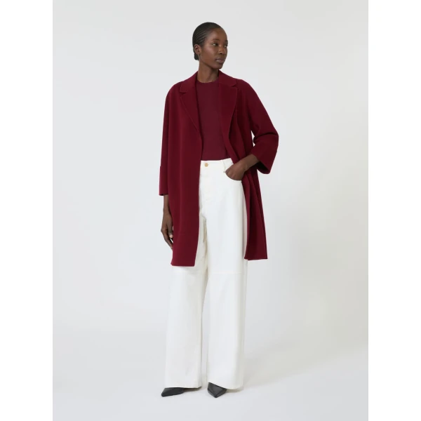 Max Mara Ellisse Cotton Bull Wide-Leg Trousers in White | Wide leg pants | Luxury Shoes 