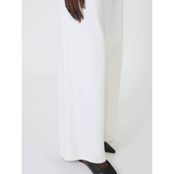 Max Mara Ellisse Cotton Bull Wide-Leg Trousers in White | Wide leg pants | Luxury Shoes 