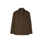 Max Mara Elmo Cotton Satin Short Jacket in Brown | Blazers | Luxury Shoes 
