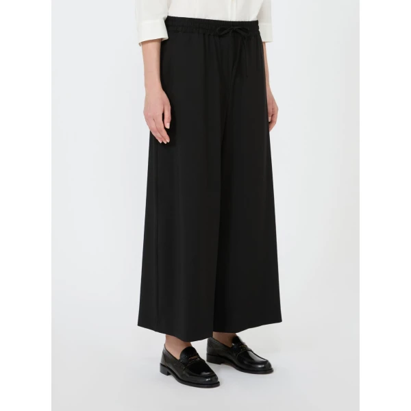 Max Mara Elmo Stretch Wool Joggers in Black | Sweatpants | Luxury Shoes 