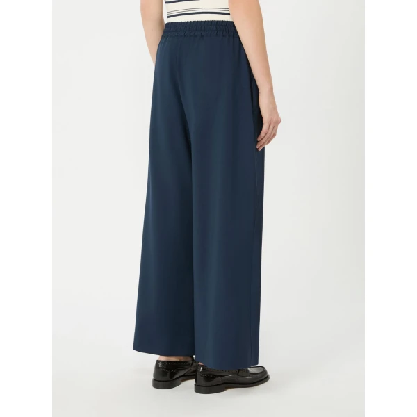 Max Mara Elmo Stretch Wool Joggers in Navy | Sweatpants | Luxury Shoes 