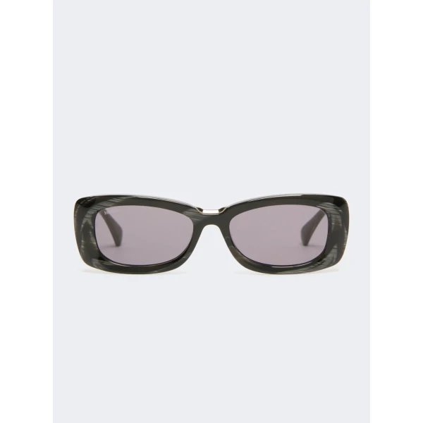 Max Mara Elodia Rectangular Sunglasses in Black | Sunglasses | Luxury Shoes 