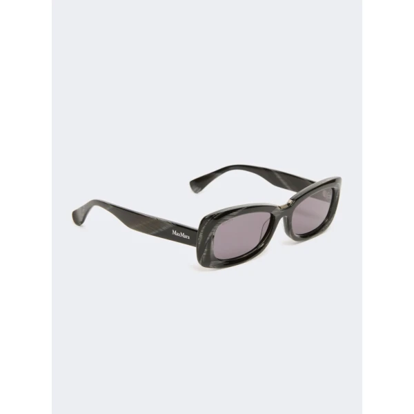 Max Mara Elodia Rectangular Sunglasses in Black | Sunglasses | Luxury Shoes 