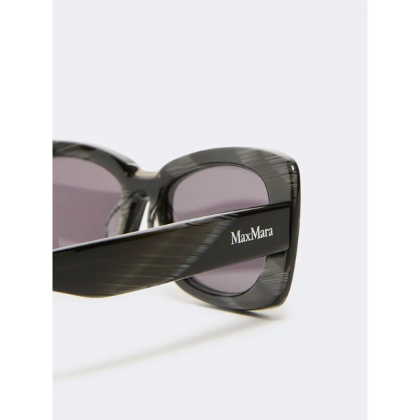 Max Mara Elodia Rectangular Sunglasses in Black | Sunglasses | Luxury Shoes 