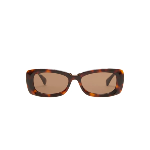 Elodia Rectangular Sunglasses in Tawny Bronze Brown
