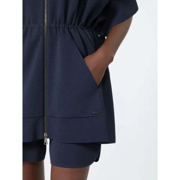 Max Mara Elogio Viscose Crepe Hooded Cardigan in Ultramarine | Cardigan | Luxury Shoes 