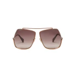 Max Mara Elsa Geometric Sunglasses in Camel | Sunglasses | Luxury Shoes 