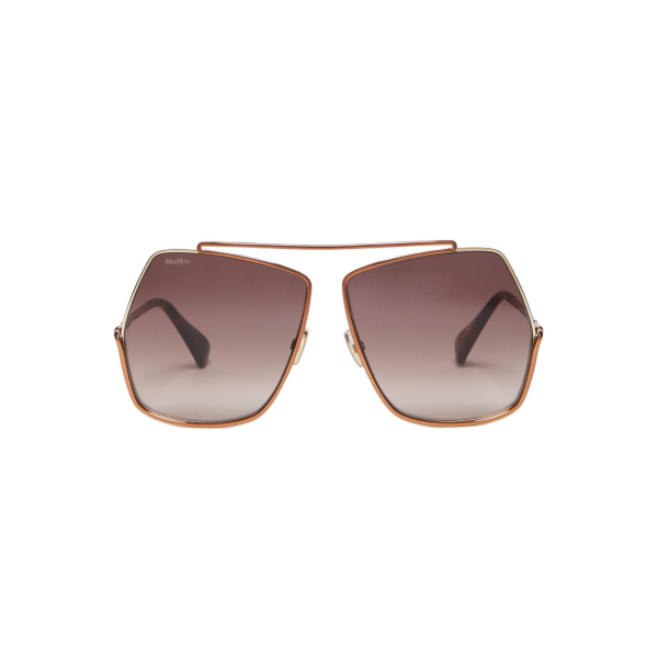 Max Mara Elsa Geometric Sunglasses in Camel | Sunglasses | Luxury Shoes 