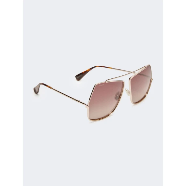 Max Mara Elsa Geometric Sunglasses in Pink | Sunglasses | Luxury Shoes 