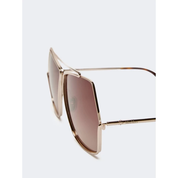 Max Mara Elsa Geometric Sunglasses in Pink | Sunglasses | Luxury Shoes 