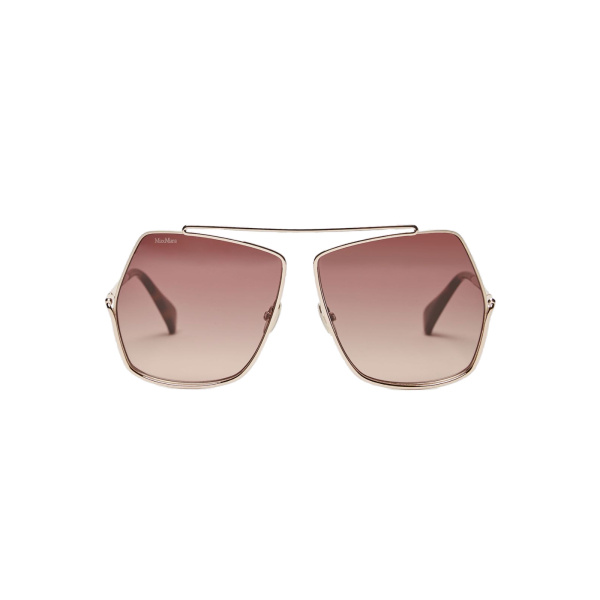 Max Mara Elsa Geometric Sunglasses in Pink | Sunglasses | Luxury Shoes 