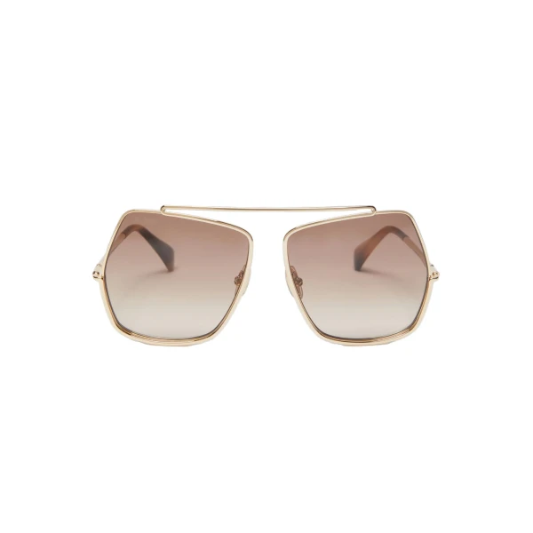 Elsapetite Geometric Sunglasses in Brown